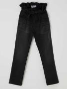 Blue Effect Jeans mit Paperbag-Bund in Black, Größe 140