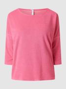 LOUIS & LOUISA Shirt aus Frottee mit überschnittenen Schultern in Pink...