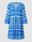 SMASHED LEMON Kleid mit Kufiya-Muster in Blau, Größe L