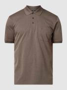 RAGMAN Poloshirt mit Brusttasche in Taupe, Größe 3XL