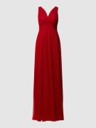 TROYDEN COLLECTION Abendkleid mit Taillenpasse in Rot, Größe 36