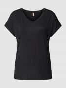 Soyaconcept T-Shirt mit Label-Detail Modell 'Marcia' in Black, Größe S