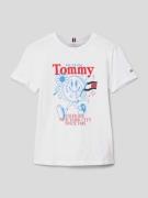 Tommy Hilfiger Teens T-Shirt mit Label-Print Modell 'FUN' in Weiss, Gr...