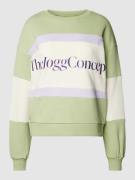 TheJoggConcept Sweatshirt mit Label-Print in Schilf, Größe XS