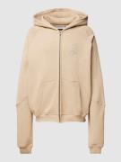 No Bystanders Hoodie mit durchgehendem Reißverschluss in Camel, Größe ...