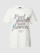 Weekend Max Mara T-Shirt mit Label-Motiv-Print Modell 'YEN' in Weiss, ...