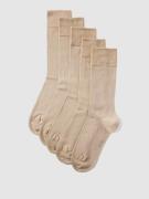 MCNEAL Socken mit elastischem Rippenbündchen im 5er-Pack in Sand, Größ...