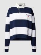 Polo Sport Longsleeve mit Blockstreifen in Marine, Größe XS