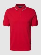 HECHTER PARIS Poloshirt mit Kontraststreifen in Rot, Größe S