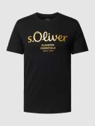s.Oliver RED LABEL T-Shirt mit Label-Print in Black, Größe S