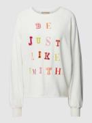 Smith and Soul Sweatshirt mit Applikationen Modell 'Embelished' in Off...