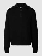 THE KOOPLES Troyer mit Label-Patch Modell 'PULL' in Black, Größe S