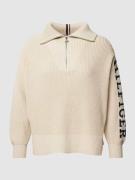 Tommy Hilfiger Curve Strickpullover mit kurzem Reißverschluss Modell '...