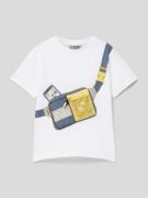 Mayoral T-Shirt mit Reißverschlussfach in Weiss, Größe 104