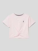 Polo Ralph Lauren Teens Cropped T-Shirt mit Label-Stitching in Hellros...