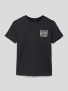 Billabong T-Shirt mit Label-Motiv-Print Modell 'SHARKY' in Black, Größ...