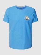 Blend T-Shirt mit Label-Print in Hellblau, Größe XL