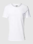 Blend T-Shirt mit Brusttasche Modell 'NOEL' in Offwhite, Größe XL