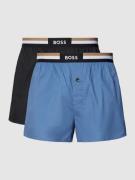 BOSS Boxershorts mit Label-Bund im 2er-Pack in Blau, Größe S