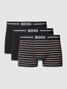 BOSS Trunks mit Label-Bund im 3er-Pack in Black, Größe S