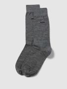 BOSS Socken mit Strukturmuster im 2er-Pack in Mittelgrau, Größe 39/42