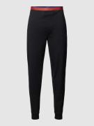 BOSS Pyjama-Hose mit elastischem Bund in Kontrastfarben in Black, Größ...