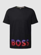 BOSS T-Shirt mit Label-Print in Black, Größe M