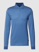 BOSS Poloshirt mit langen Ärmeln Modell 'Pleins' in Bleu, Größe S
