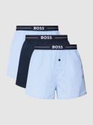 BOSS Boxershorts mit Logo-Bund im 3er-Pack in Hellblau, Größe S