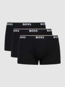 BOSS Trunks mit elastischem Logo-Bund im 3er-Pack in Black, Größe M