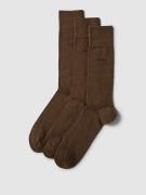 BOSS Socken mit Label-Detail im 3er-Pack in Oliv, Größe 39/42