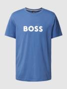 BOSS T-Shirt mit Logo-Print und Rundhalsausschnitt in Rauchblau, Größe...