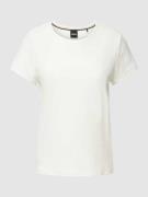 BOSS T-Shirt mit Strukturmuster Modell 'Eventsy' in Offwhite, Größe XS