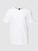 BOSS T-Shirt mit Label-Stitching in Weiss, Größe M