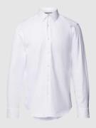 BOSS Regular Fit Business-Hemd mit Allover-Muster Modell 'Joe' in Weis...