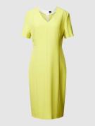 BOSS Knielanges Kleid aus Viskose-Mix Modell 'Damaisa' in Neon Gelb, G...