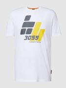 BOSS Orange T-Shirt mit Label-Print in Weiss, Größe XL