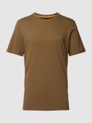 BOSS Orange T-Shirt mit Label-Print in Oliv, Größe S
