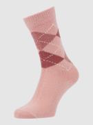 Burlington Socken mit Argyle-Muster Modell 'Whitby' in Hellrosa, Größe...