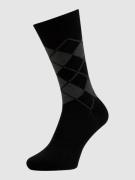 Burlington Socken mit Rautenmuster Modell 'Bolton' in Black, Größe 40/...