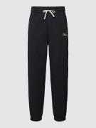 CHAMPION Sweatpants mit Label-Stitching in Black, Größe S