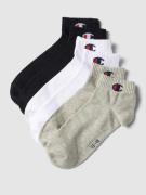 CHAMPION Sneakersocken mit Label-Print im 6er-Pack in Mittelgrau Melan...