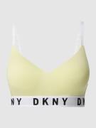 DKNY Soft-BH mit elastischem Logo-Bund in Hellgelb, Größe S