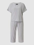 Donna Karan Pyjama aus Seersucker in Black, Größe L