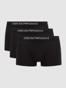 Emporio Armani Trunks mit Logo-Bund im 3er-Pack in Black, Größe S