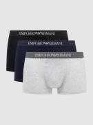 Emporio Armani Trunks mit Logo-Bund im 3er-Pack in Marine, Größe S