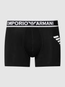 Emporio Armani Trunks mit Label-Print in Black, Größe S