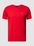 Emporio Armani T-Shirt mit Logo-Detail in Rot, Größe L