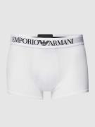 Emporio Armani Trunks mit Logo-Bund in Weiss, Größe S