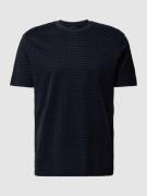 Emporio Armani T-Shirt mit Allover-Label-Motiv in Marineblau, Größe M